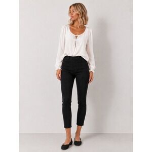 Etcetera Black Pull On Pants Jeans Leggings 12 L Stretch Cotton